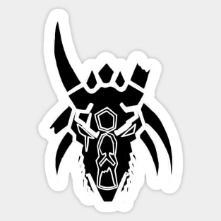 Black Dragon Skull Sticker